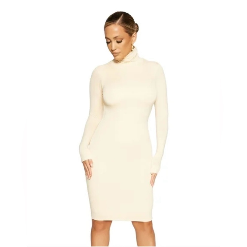 NWT’S NAKED WARDROBE LONG SLEEVE MINI TURTLENECK DRESS!